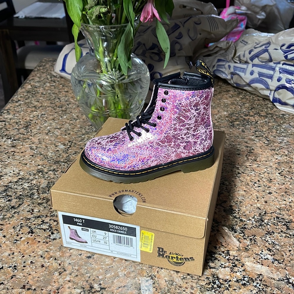 Dr Martens toddler girl pink boots